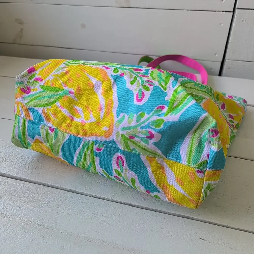Lilly Pulitzer for Estee Lauder Colorful Shopping Tote Carryall Beach Bag